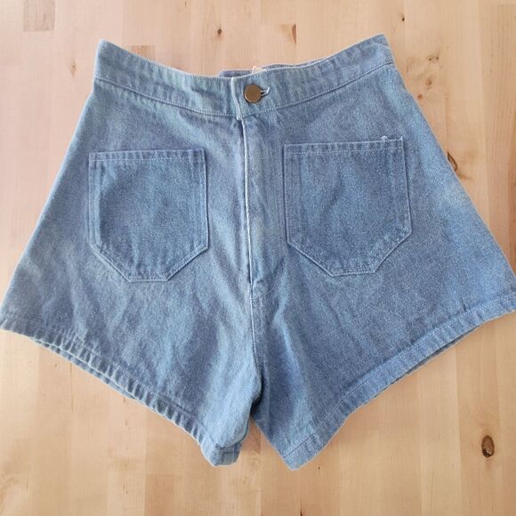 Lykke Wullf Pants - Lykke Wullf Denim Shorts 70's High-Rise Western Minimalism Vintage Inspired Boho